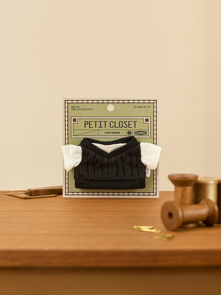 LINE FRIENDS PETIT CLOSET BLACK KNIT