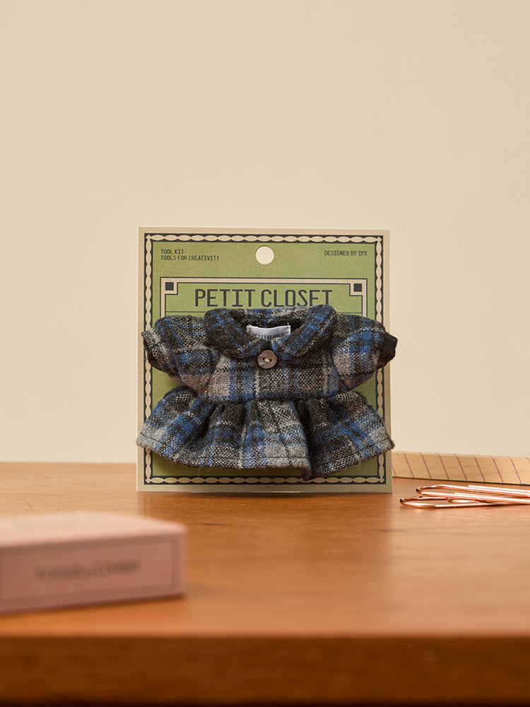 LINE FRIENDS CLOSET_TOY_ 단품 라인프렌즈 쁘띠 클로젯 체크 원피스