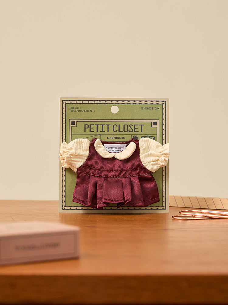 LINE FRIENDS CLOSET_TOY_ 단품 라인프렌즈 쁘띠 클로젯 새틴 원피스