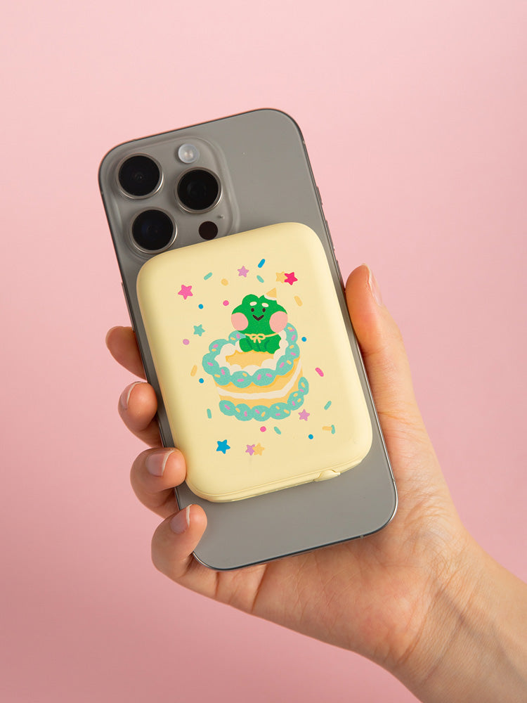 LINE FRIENDS ELECTRONICS_ 라인프렌즈 미니니 레니니 3in1 맥세이프 보조배터리