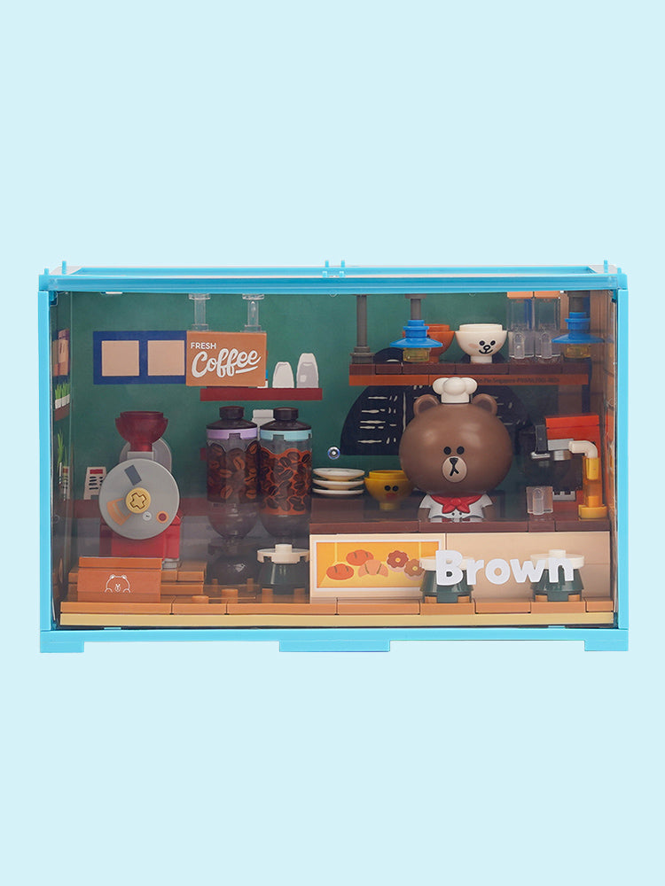 LINE FRIENDS FIGURINE 커피 로스터리 라인프렌즈 빌딩블록