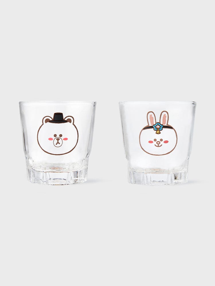 LINE FRIENDS HOUSEHOLD 단품 [팸세제외] 라인프렌즈 투어리스트 소주잔 세트 (2P)