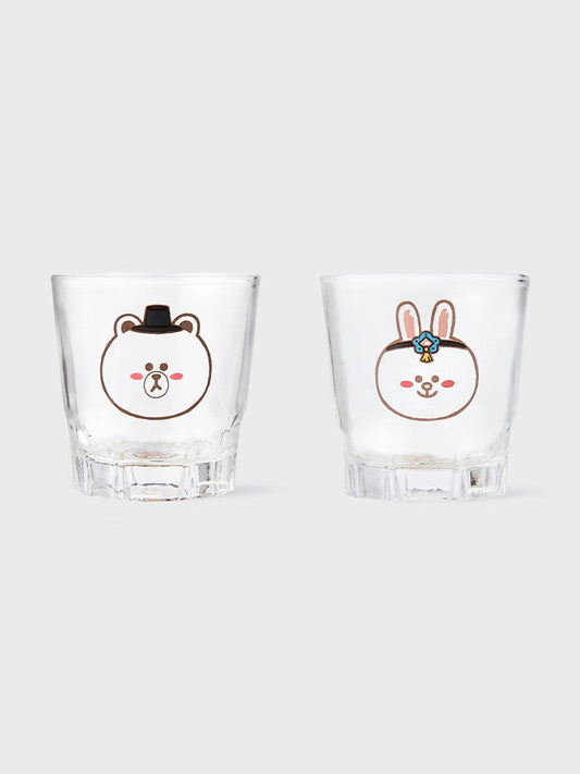 LINE FRIENDS HOUSEHOLD 단품 [팸세제외] 라인프렌즈 투어리스트 소주잔 세트 (2P)