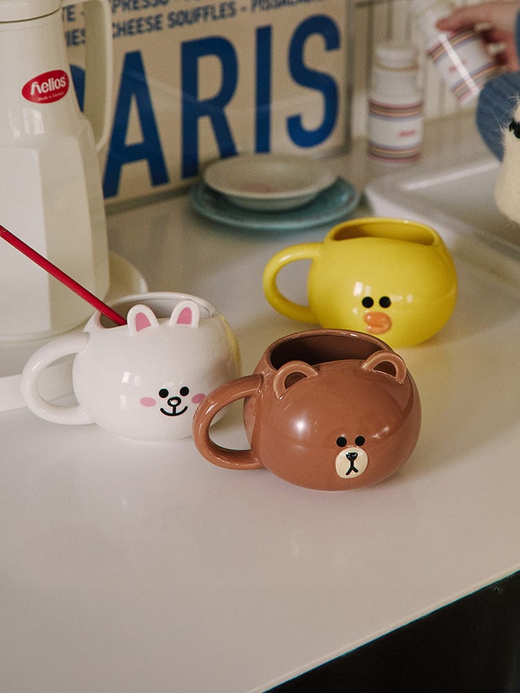 LINE FRIENDS HOUSEHOLD 단품 라인프렌즈 코니 허그브라운 시즌3 입체 머그컵 (430ml)