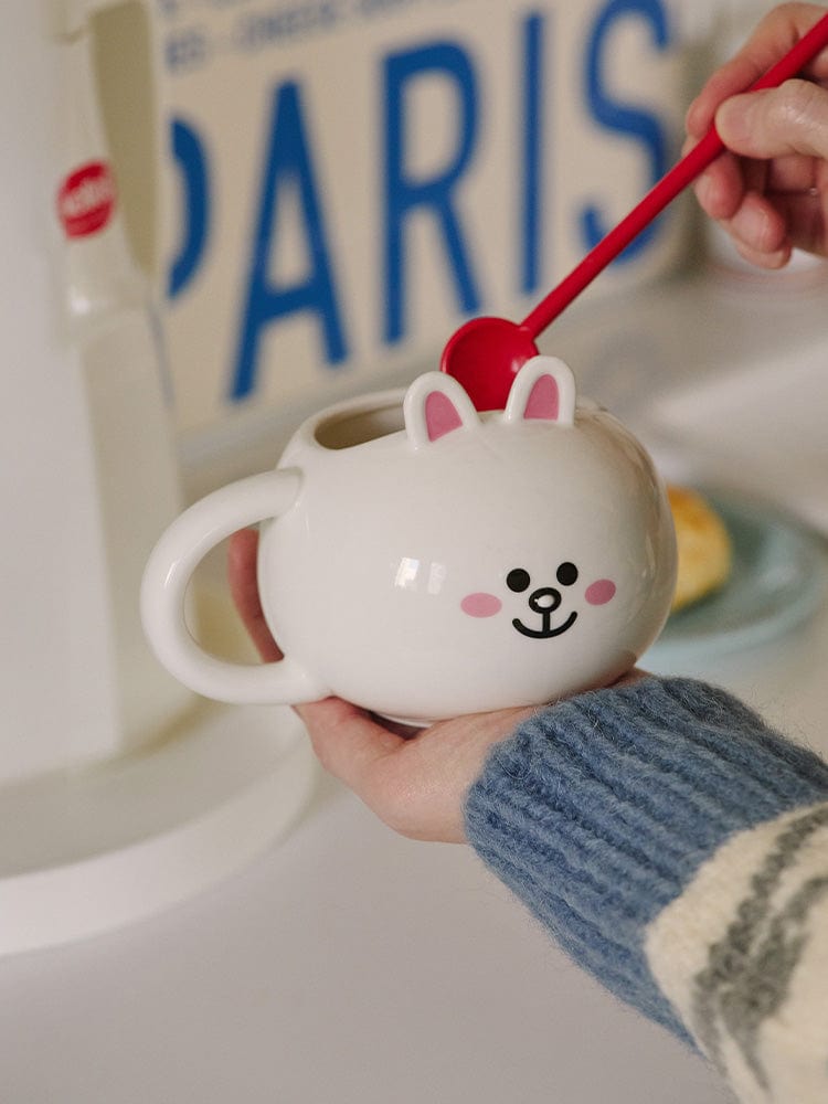 LINE FRIENDS HOUSEHOLD 단품 라인프렌즈 코니 허그브라운 시즌3 입체 머그컵 (430ml)