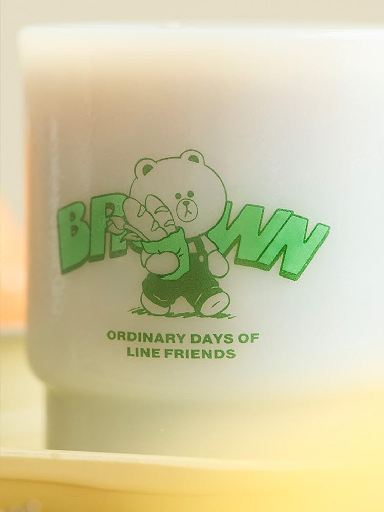 LINE FRIENDS HOUSEHOLD 단품 라인프렌즈 브라운 ORDINARY DAYS 브라운 밀크컵 (250ml)