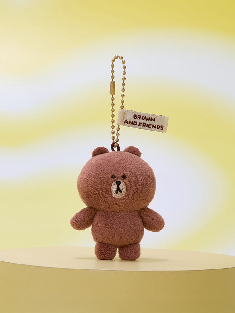LINE FRIENDS KEYRING_ 브라운 라인프렌즈 브라운 베이직 미니 인형 키링