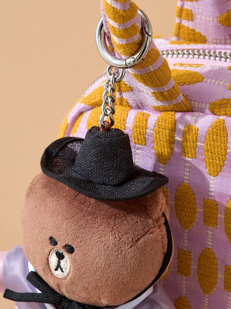 LINE FRIENDS KEYRING_ 단품 라인프렌즈 브라운 서울 에디션 한복 코스튬 인형 키링