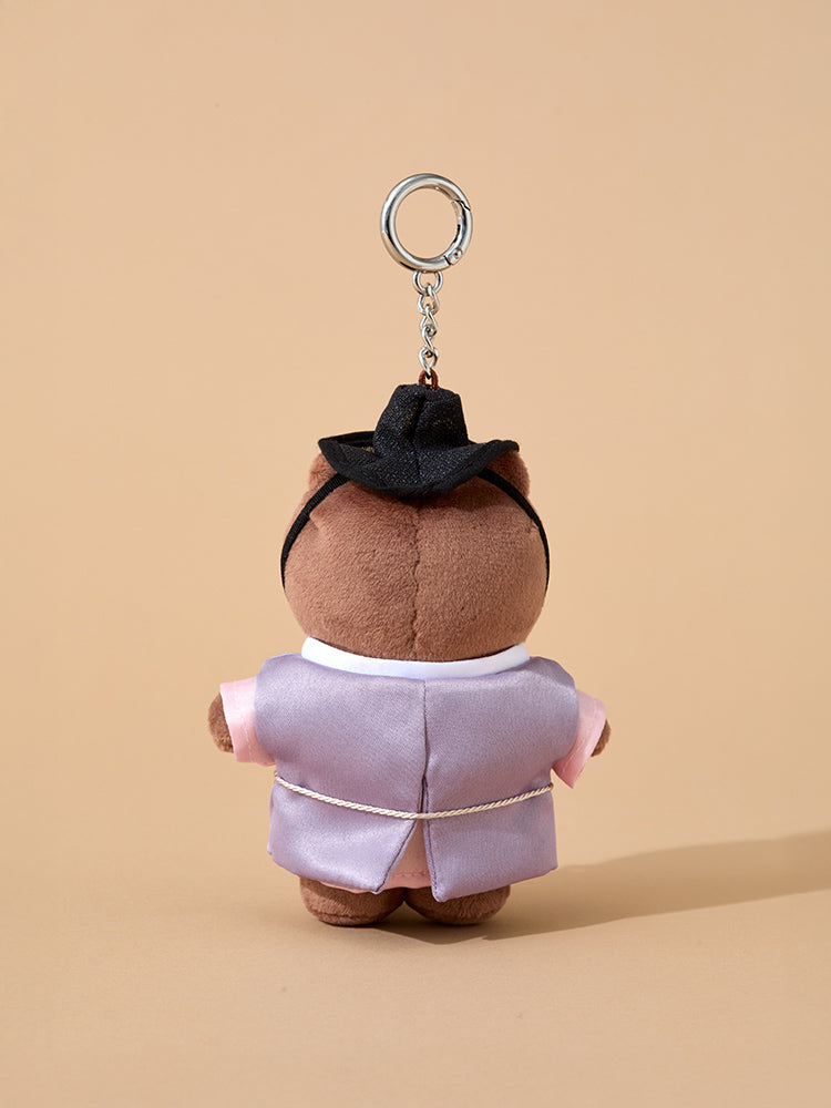 LINE FRIENDS KEYRING_ 단품 라인프렌즈 브라운 서울 에디션 한복 코스튬 인형 키링