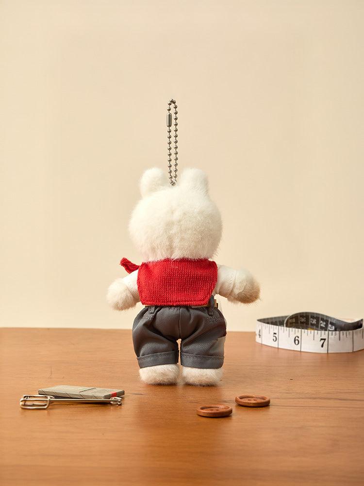 LINE FRIENDS KEYRING_ 단품 라인프렌즈 코니 쁘띠 베이직 인형 키링 & 클로젯 레드 숄 세트