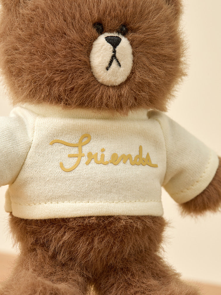 LINE FRIENDS KEYRING_ 단품 라인프렌즈 브라운 쁘띠 클로젯 인형 키링