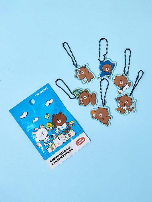 LINE FRIENDS KEYRING 단품 [패밀리세일] 라인프렌즈 필드데이 아크릴 랜덤 키링