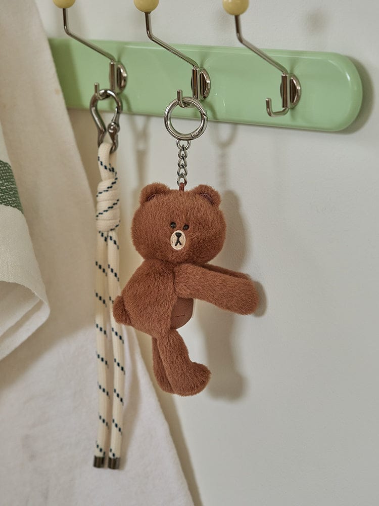 LINE FRIENDS HUG KEYRING HUG BROWN SEASON 4
