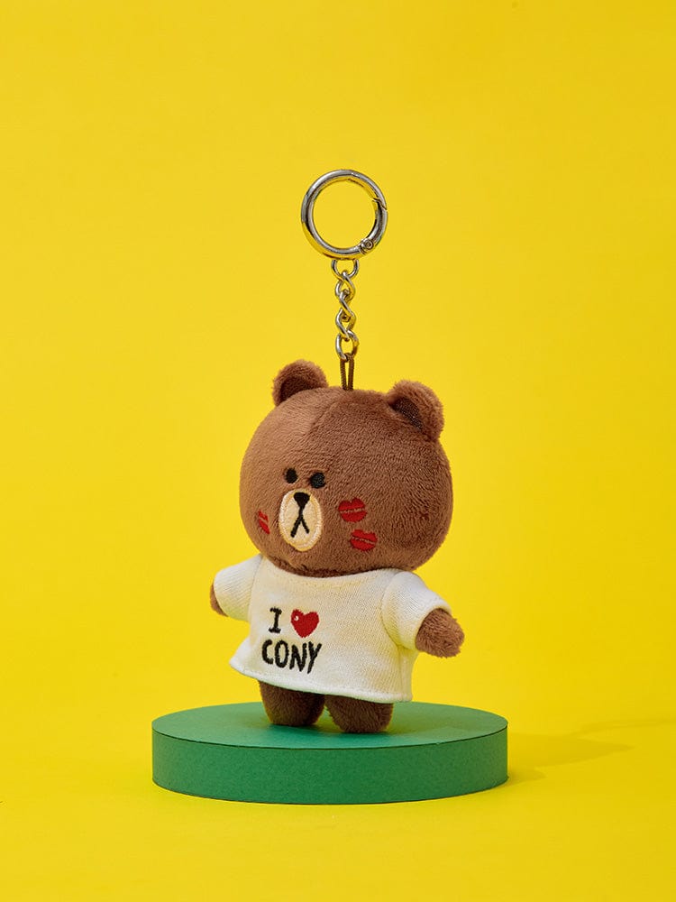 LINE FRIENDS KEYRING 단품 라인프렌즈 브라운 오리지널 플러시키링 (커플)