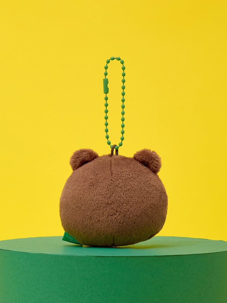 LINE FRIENDS KEYRING 단품 라인프렌즈 브라운 오리지널 플러시 얼굴키링