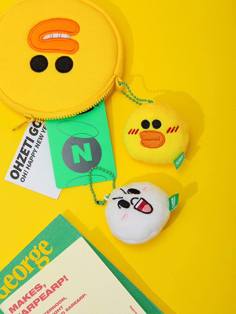 LINE FRIENDS KEYRING 단품 라인프렌즈 문 오리지널 플러시 얼굴키링