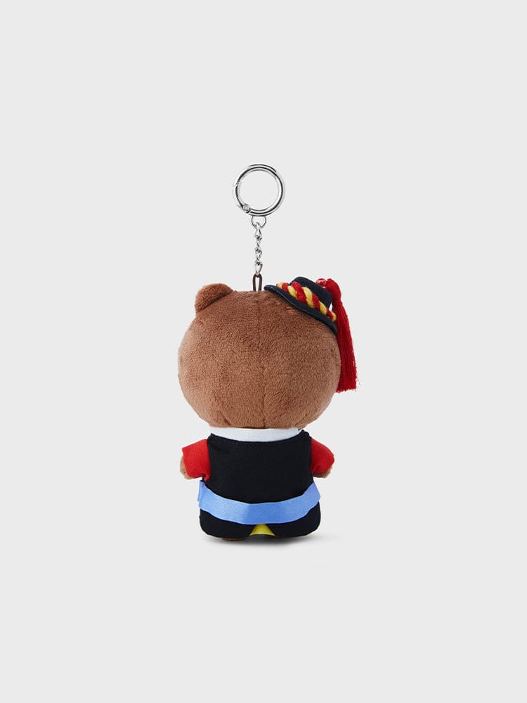 LINE FRIENDS KEYRING 단품 라인프렌즈 브라운 투어리스트 플러시 키링