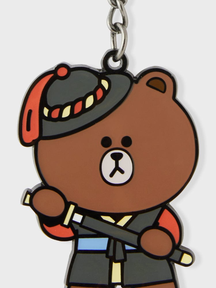 LINE FRIENDS KEYRING 단품 라인프렌즈 브라운 투어리스트 메탈 키링