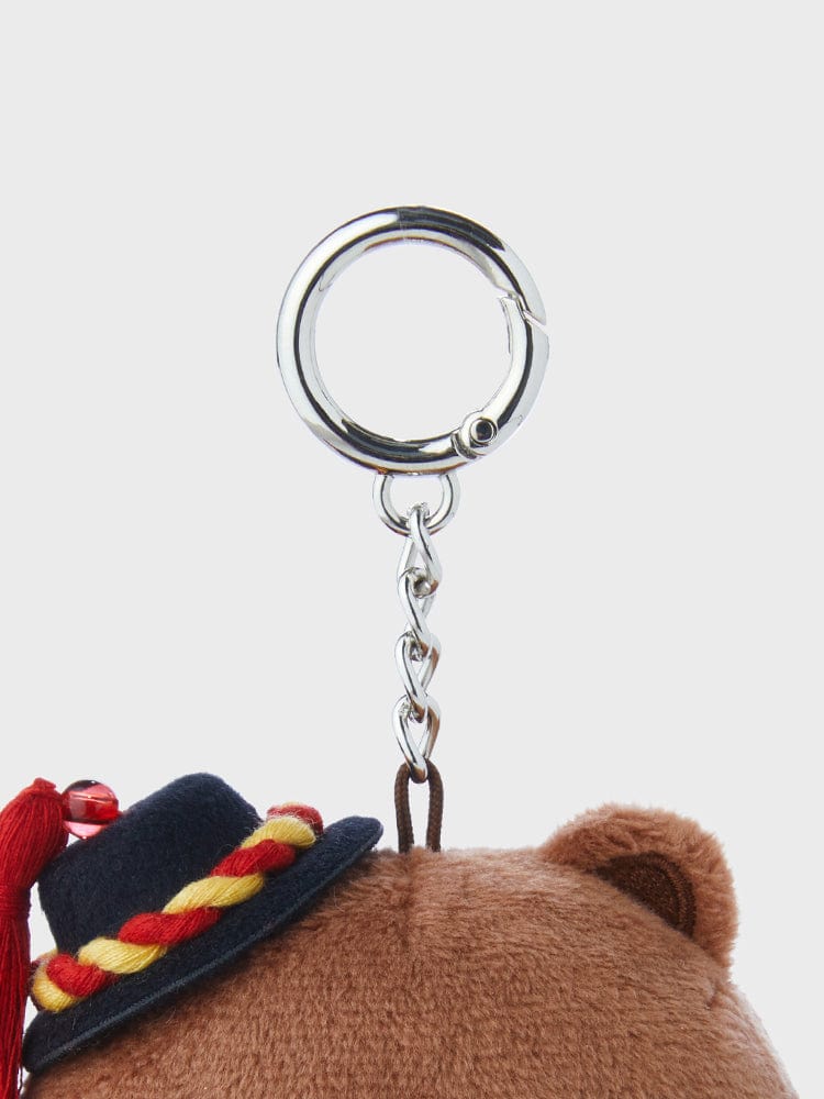 LINE FRIENDS KEYRING 단품 라인프렌즈 브라운 투어리스트 플러시 키링