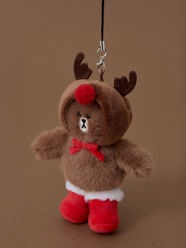 LINE FRIENDS KEYRING 단품 라인프렌즈 허그브라운 오너먼트 인형 키링 루돌프