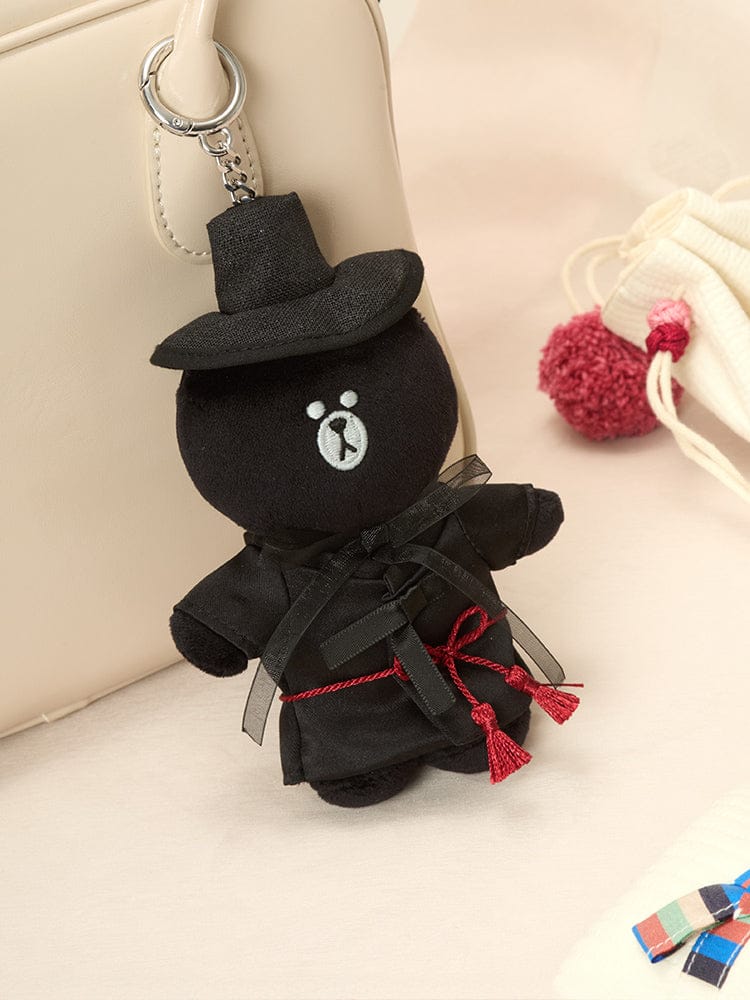 LINE FRIENDS KEYRING_ 브라운 저승사자 키링 라인프렌즈 브라운 K-수베니어 저승사자 인형 키링