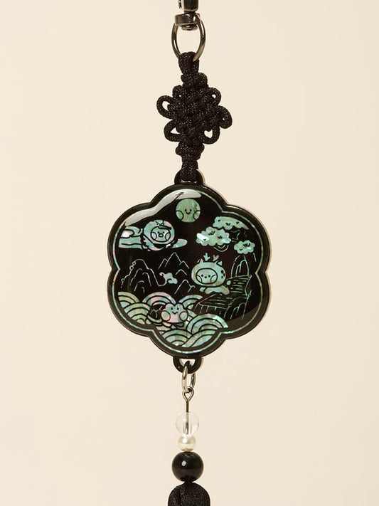 LINE FRIENDS KEYRING_ 자개 노리개 라인프렌즈 미니니 K-수베니어 자개 노리개