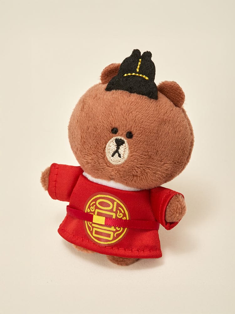 LINE FRIENDS BROWN KING PLUSH KEYRING K-SOUVENIR