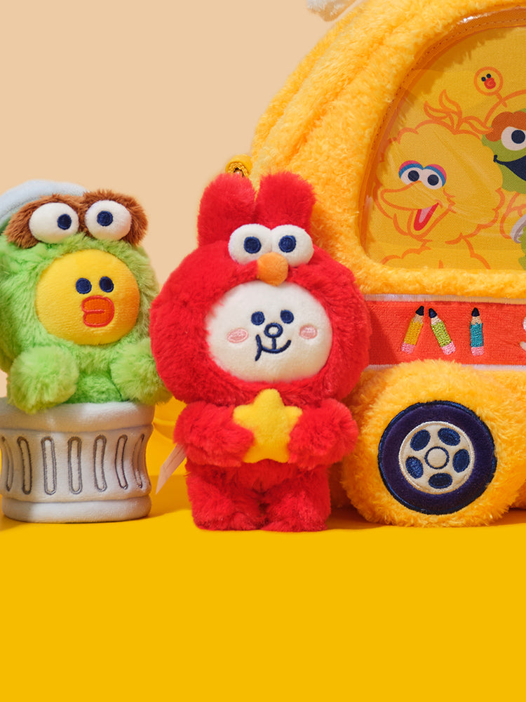 LINE FRIENDS KEYRING_ 엘모 코니 세서미 스트리트 X 라인프렌즈 인형 키링