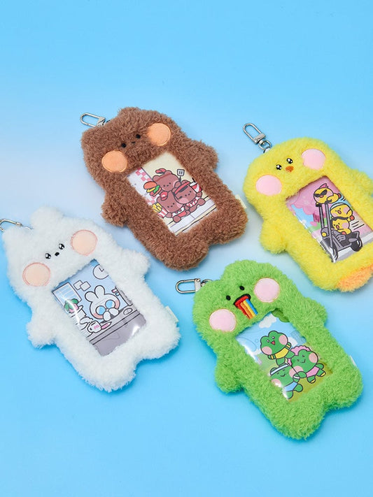 LINE FRIENDS KEYRING 라인프렌즈 미니니 윈터월드 포카 홀더 키링