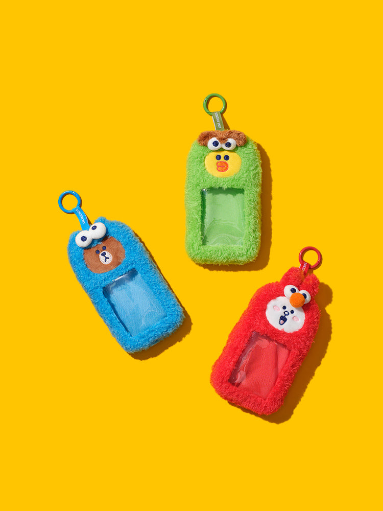 LINE FRIENDS KEYRING_ 세서미 스트리트 X 라인프렌즈 포토 카드 홀더