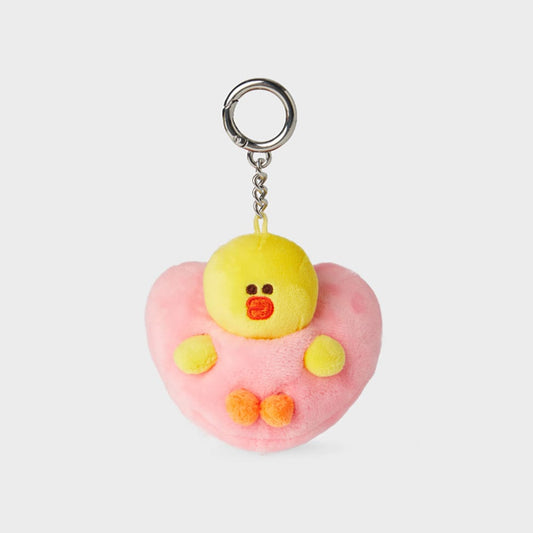 LINE FRIENDS KEYRING HEART [팸세제외] 라인프렌즈 샐리 마이 소울메이트 하트 인형 키링
