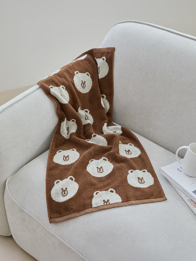 LINE FRIENDS LIVING_ 라인프렌즈 송월 브라운 베이직 타월