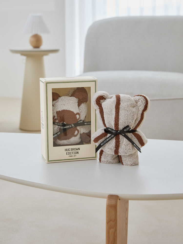 LINE FRIENDS LIVING_ 라인프렌즈 송월 브라운 베이직 쉐입 타월