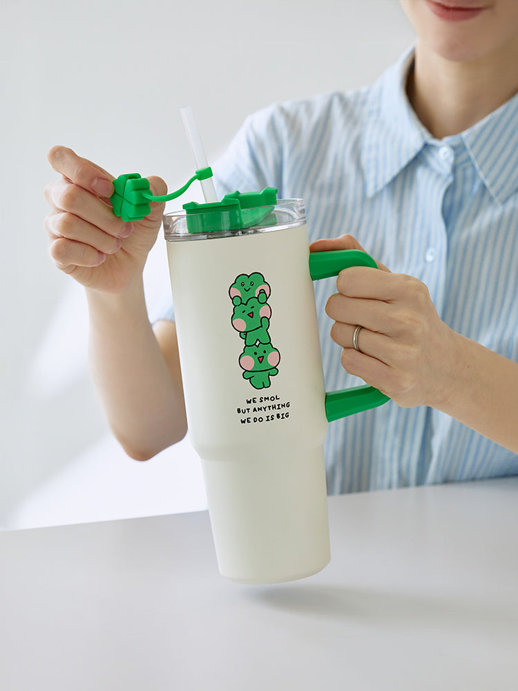 LINE FRIENDS LIVING_ 레니니 라인프렌즈 미니니 레니니 클로버 트렌타 텀블러 (890ml)
