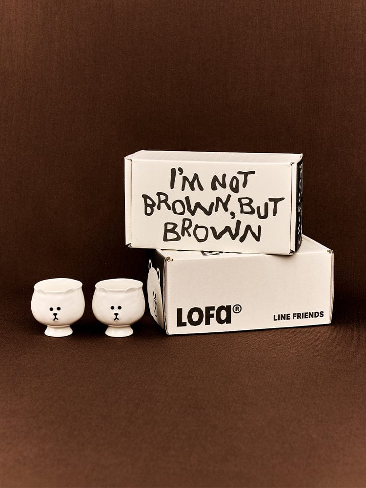 LINE FRIENDS LIVING_ 소주잔 세트 LOFA Seoul X BROWN 소주잔 세트