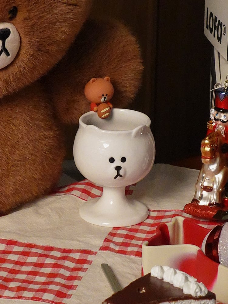 LINE FRIENDS LIVING_ 와인잔 세트 LOFA Seoul X BROWN 와인잔 세트