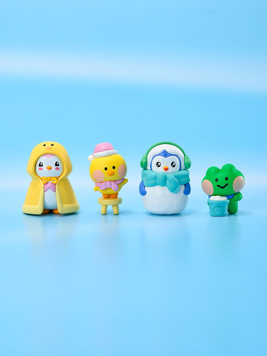 라인프렌즈 미니니 X 펏지펭귄 피규어 세트