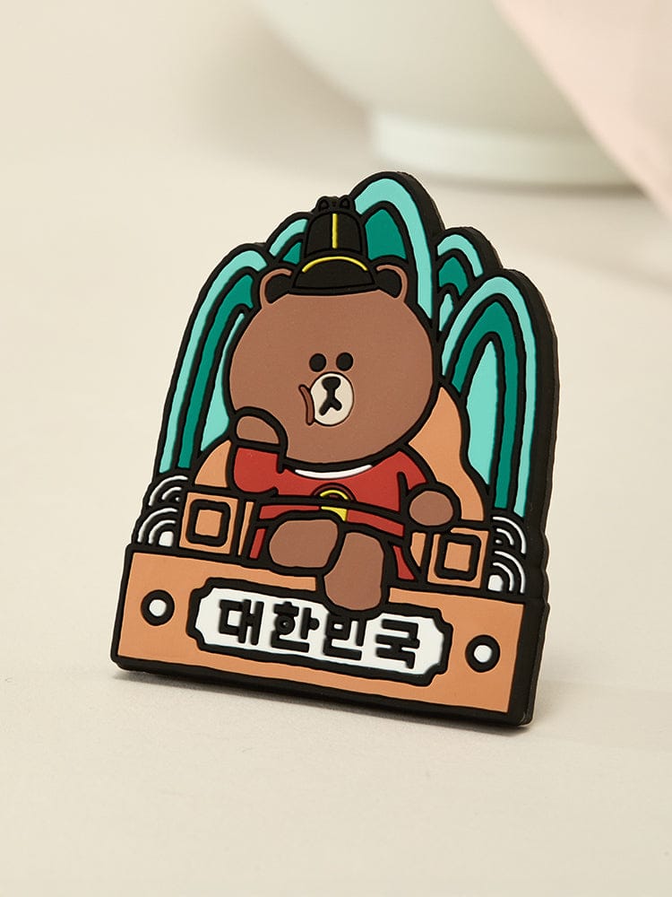 LINE FRIENDS BROWN KING MAGNET K-SOUVENIR
