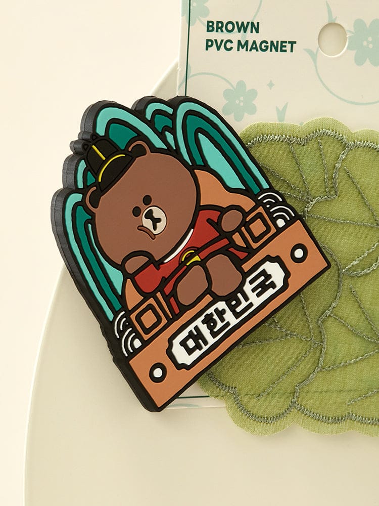 LINE FRIENDS OFFICE_ 임금 브라운 라인프렌즈 브라운 K-수베니어 임금 마그넷