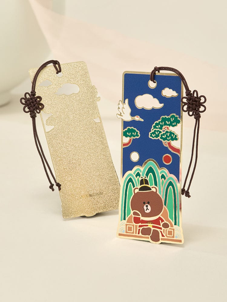 LINE FRIENDS BROWN KING METAL BOOKMARK K-SOUVENIR