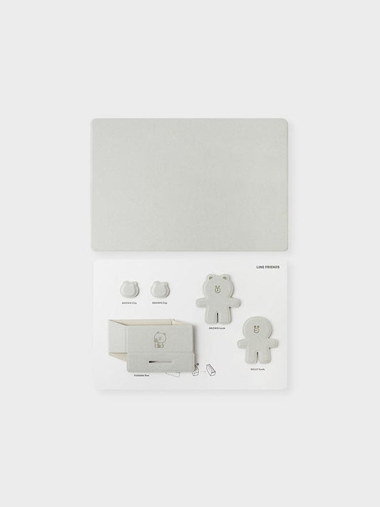 LINE FRIENDS OFFICE MAGNETIC ORGANIZER [팸세제외] 라인프렌즈 브라운 리즈 마그넷 오거나이저