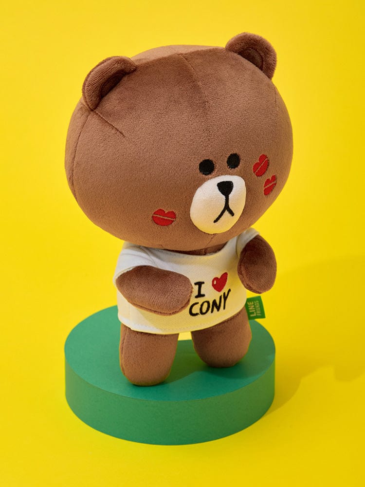 LINE FRIENDS PLUSH 단품 라인프렌즈 브라운 오리지널 중형인형 (커플)