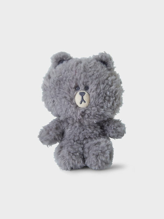 LINE FRIENDS PLUSH GRAY [패밀리세일] 라인프렌즈 컬러 브라운 그레이 소형 시팅 인형