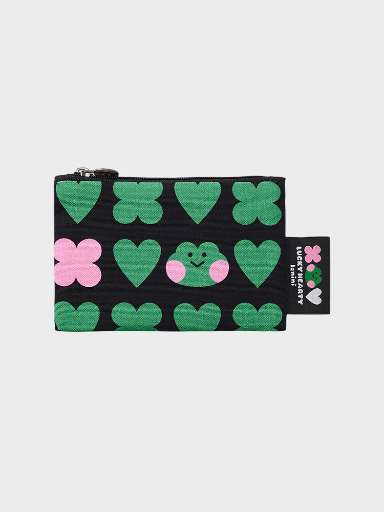 LINE FRIENDS POUCH_ 단품 미니니 x 드롭드롭드롭 레니니 플랫 파우치 (S)