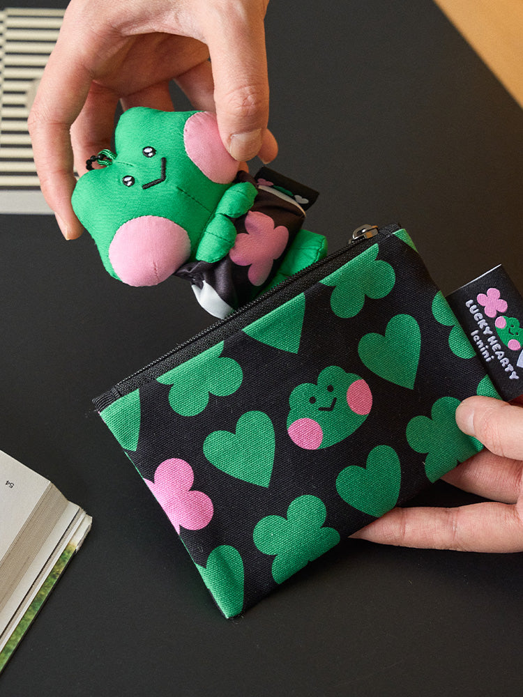 LINE FRIENDS POUCH_ 단품 미니니 x 드롭드롭드롭 레니니 플랫 파우치 (S)