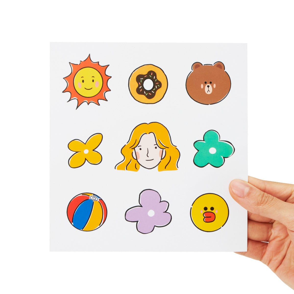 라인프렌즈 브라운앤샐리 드로잉메리 데코 스티커 – LINE FRIENDS SQUARE