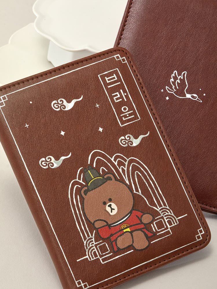 LINE FRIENDS TRAVEL_ 임금 브라운 라인프렌즈 브라운 K-수베니어 임금 여권 케이스