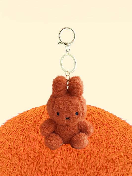 miffy KEYRING_ 브라운 미피 시팅 크리미 인형 (브라운)