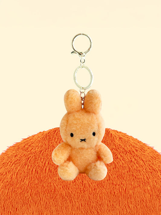 miffy KEYRING_ 오렌지 미피 시팅 크리미 인형 (오렌지)