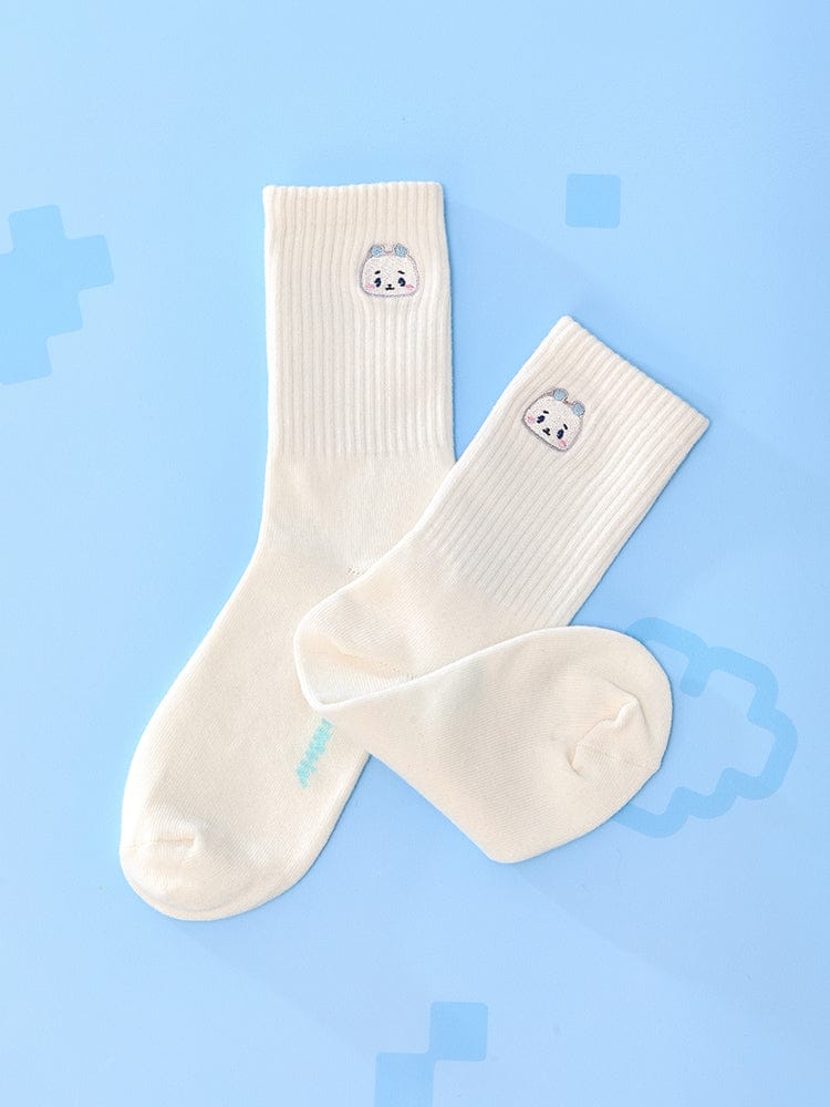 MMMM APPAREL_ meymu MMMM 립 자수 양말